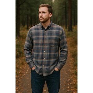 Vintage Columbia Shirt Men's XXL Plaid Flannel Style Y2K Cabincore Outdoor Hiker